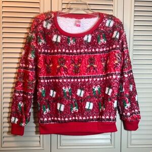 NWT Fuzzy Holiday Sweatshirt